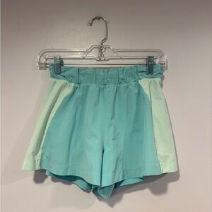 Blue Athleta girl two‎ toned athletic shorts